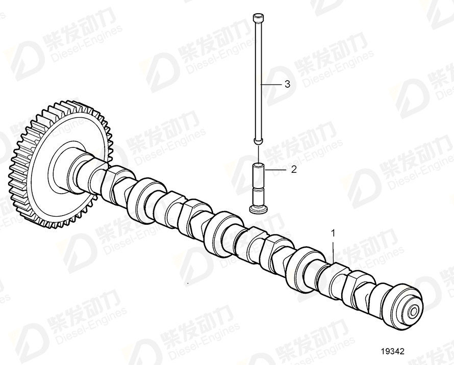 VOLVO Camshaft 20500046 Drawing